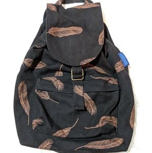 Feather Drawstring Backpack